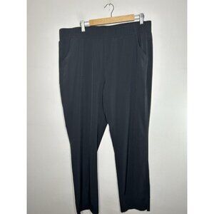Eddie Bauer Womens Active Pull On Black Joggers Zipper Pockets Size TXL